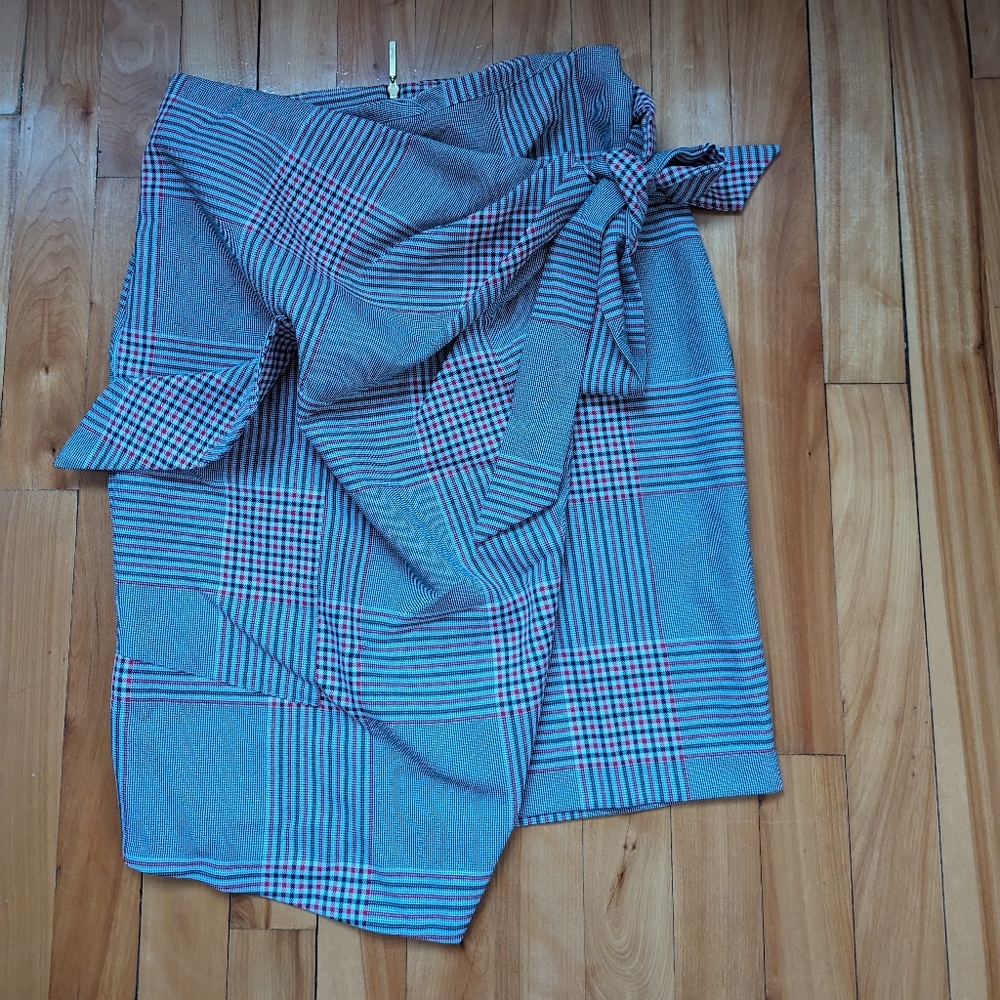 Zara checked mini skirt